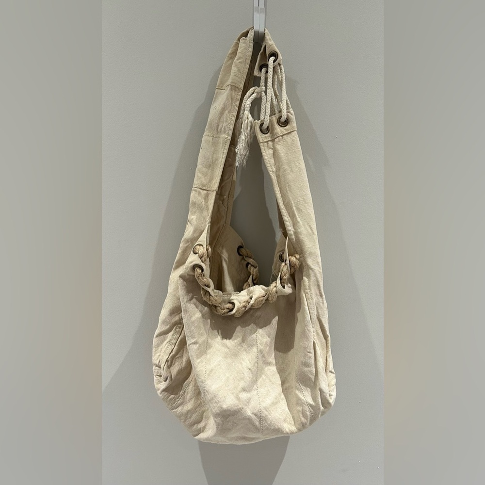 We The Free- Sailcloth Carrier Delivery Bag in Cream and Green - Picture 7 of 14